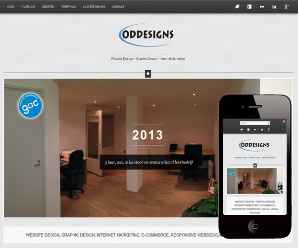 Oddesigns realiseert nieuwe website